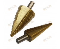 2 PC STEP TITANIUM NITRIDE COATED 23 SIZES DRILL BIT SET 3/16" TO 1-3/8"